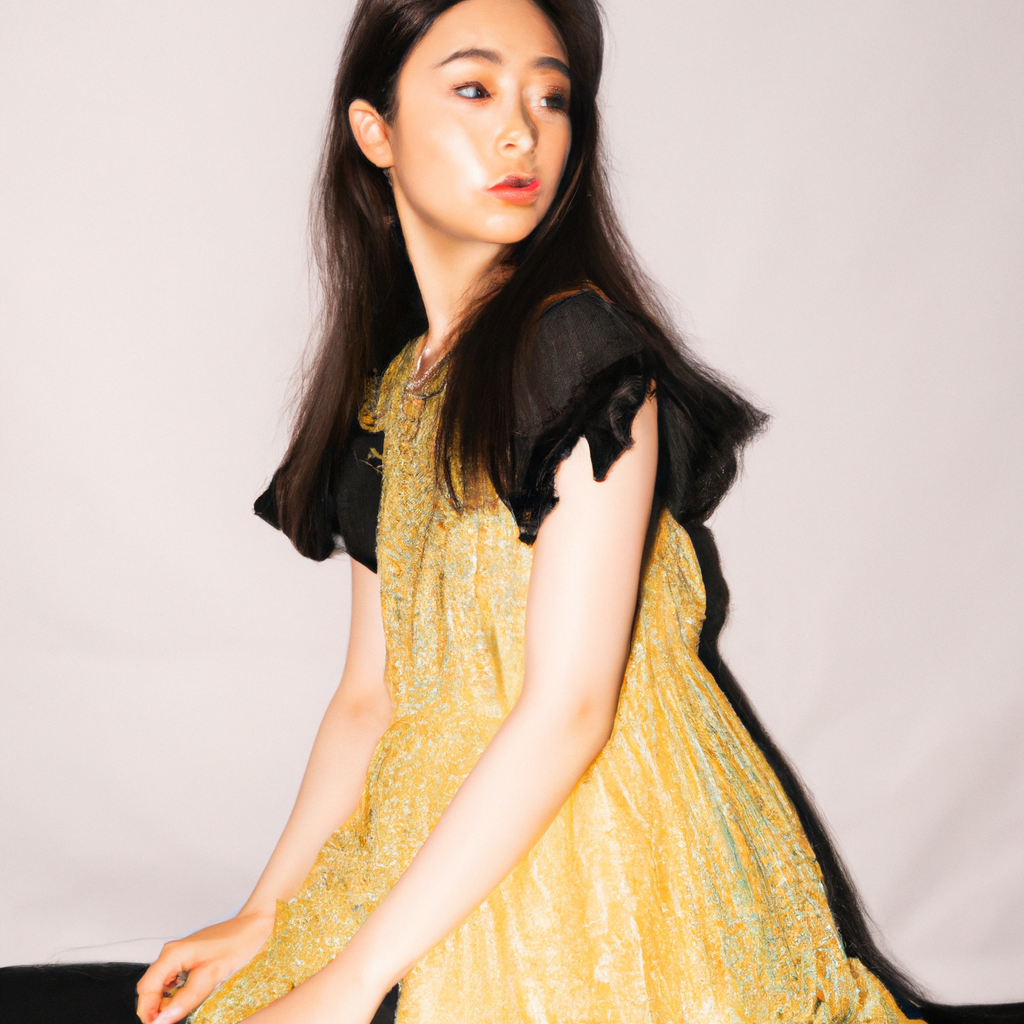 라이트 배경의 패션 프로필, 소프트박스로 확산된 빛, 한국 모델의 클로즈업